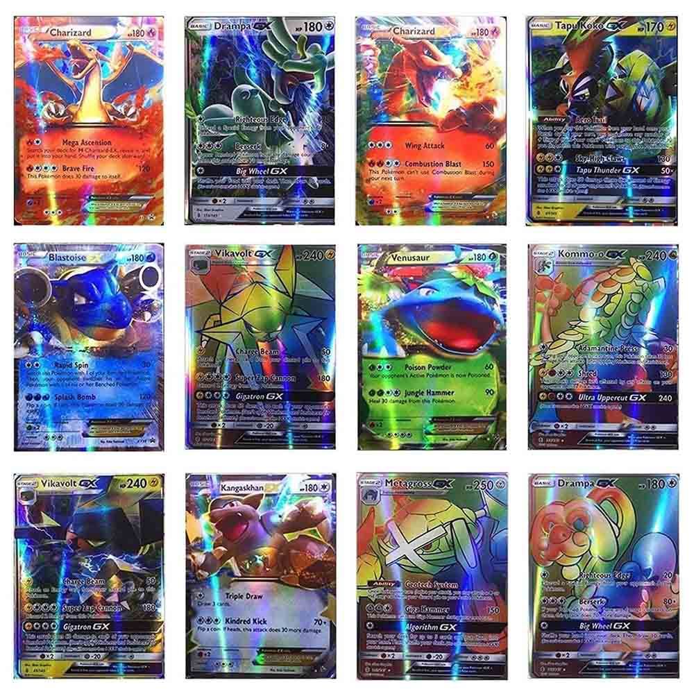 Pokemon - Trading Cards 100 Pcs (95 GX+5 Mega)