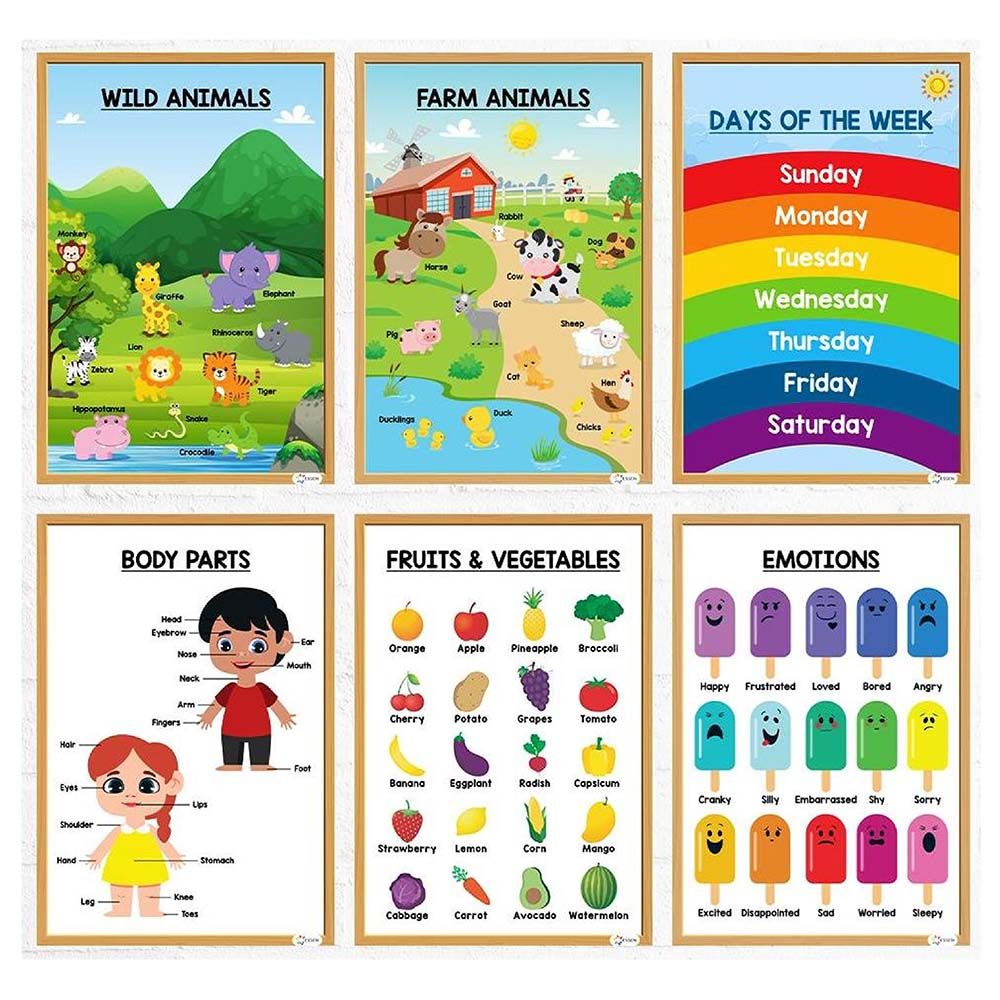 Essen - Educational Preschool Posters Charts Set of 12