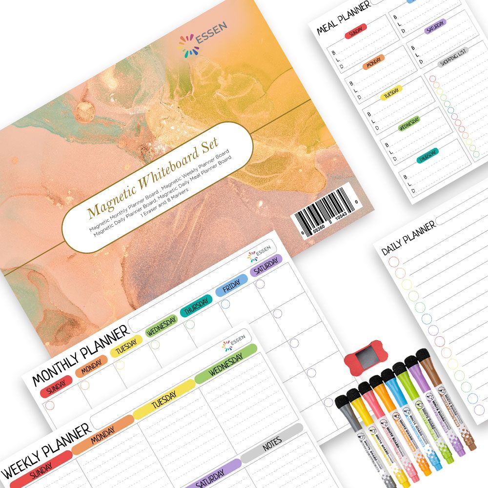 Essen - Magnetic Whiteboard Planners For Fridge - Set