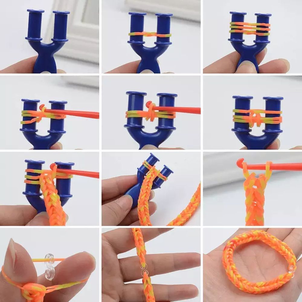 Essen - Loom Rubber Bands Bracelet Making DIY Craft Kit