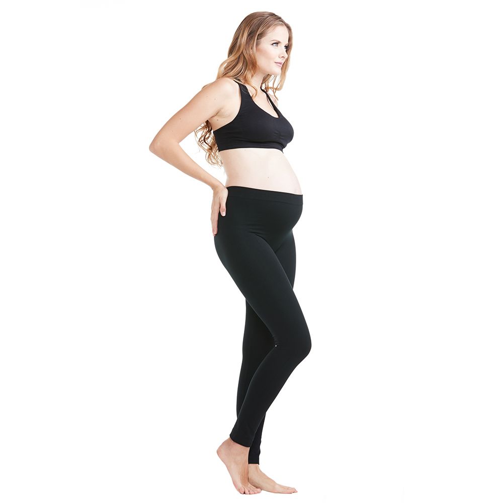 Electric Yoga - Maternity Solid Seamless Leggings - Black