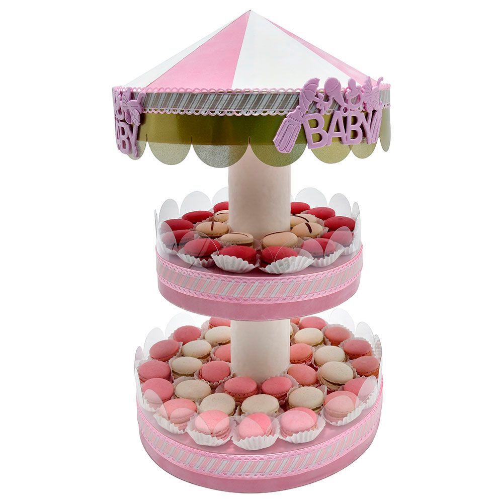 Fabe La Royale - Baby Girl Shower Tray With 50pcs Macarons