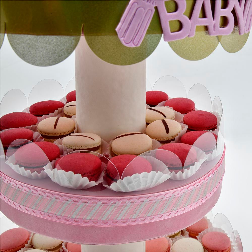 Fabe La Royale - Baby Girl Shower Tray With 50pcs Macarons