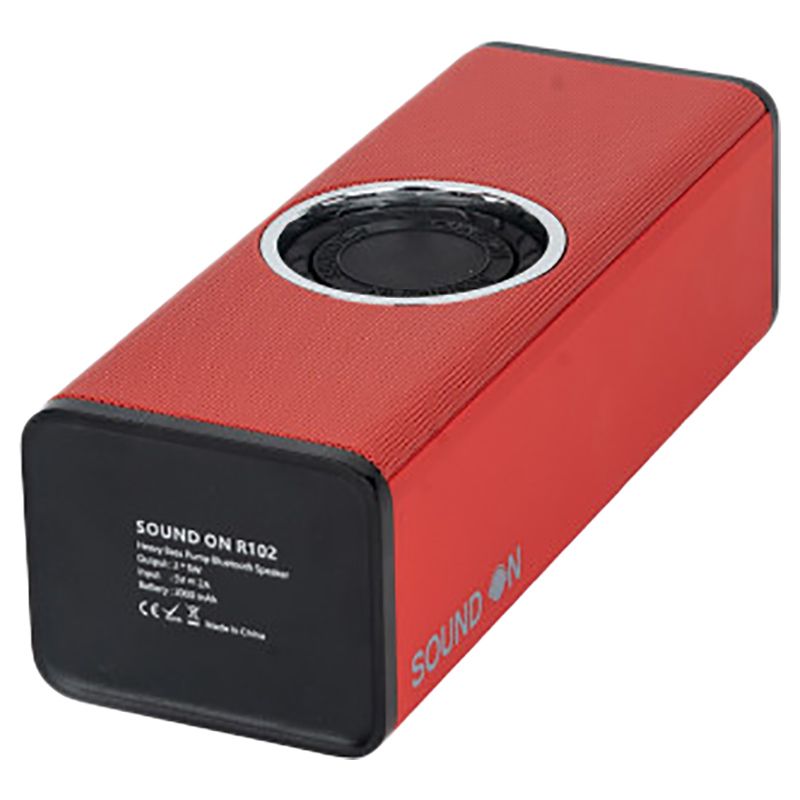 Sound On - 10W Dual Woofer Portable Bluetooth Speaker - Red