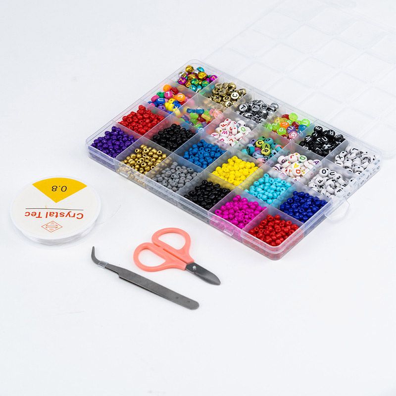 Family Center - English Beads w/ 2 Thread Rolls & Scissors 18-33-5469