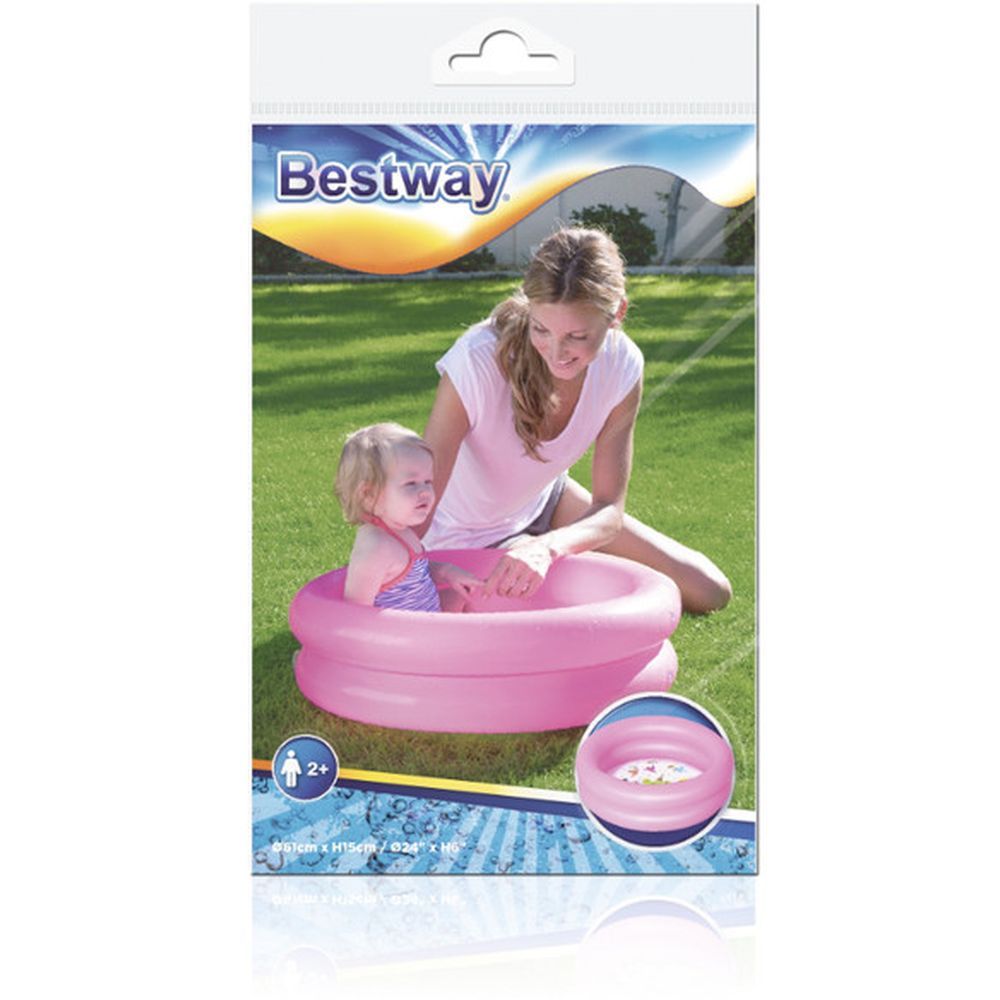 Bestway - Round 2-Ring Kiddie Pool 61x15cm - Pink