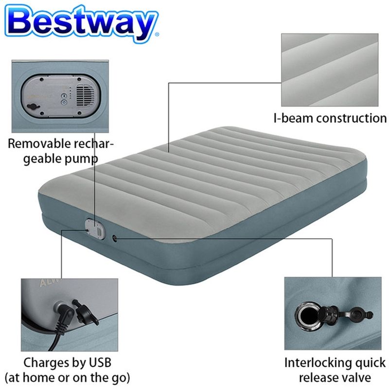 Bestway - Alwayzaire Fortech Queen Airbed - 203x152x36cm