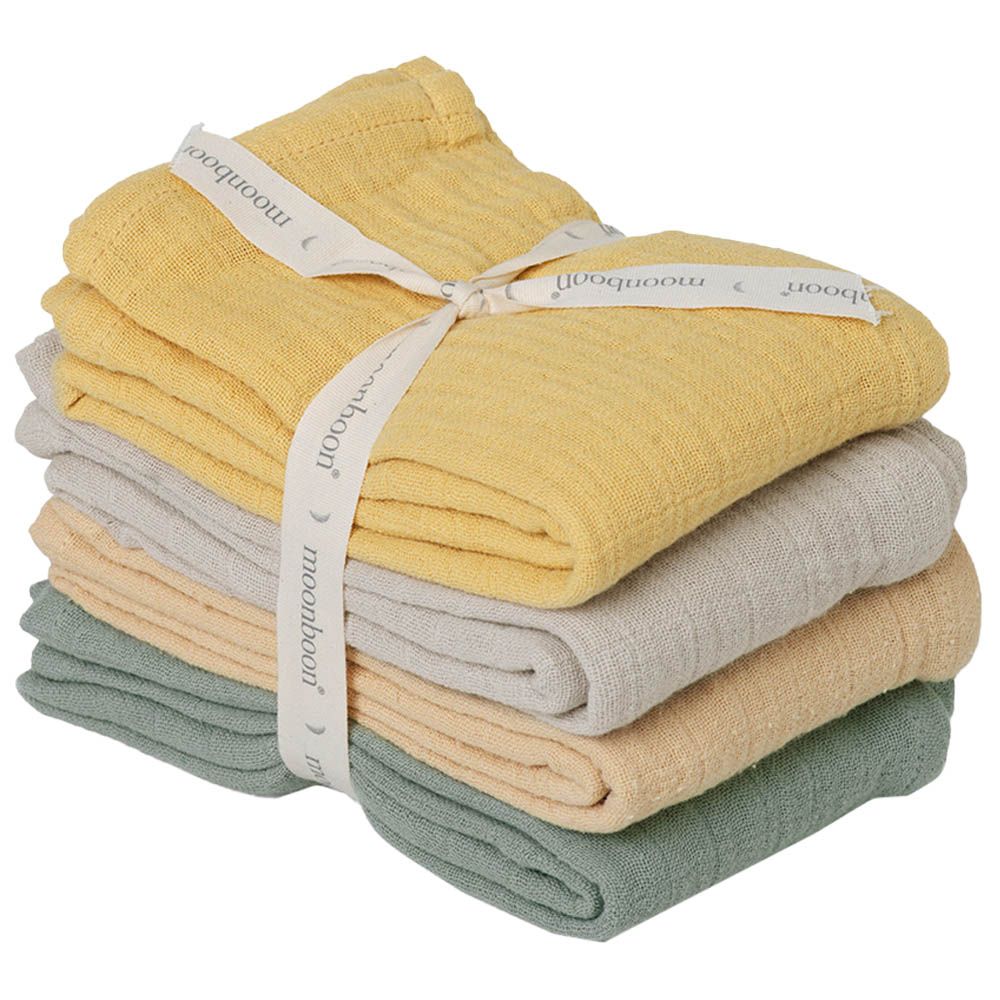 Moonboon - Organic Muslins 4pcs - Cocoon