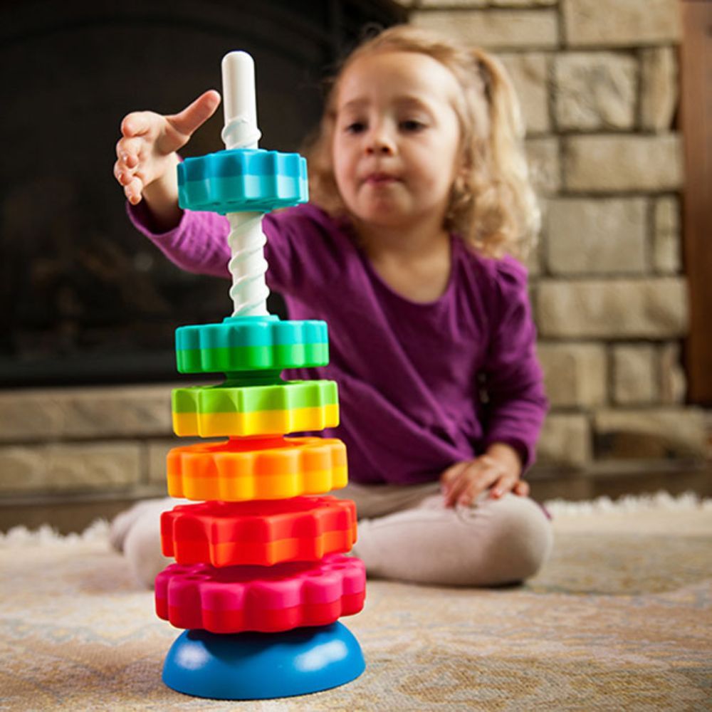 Fat Brain Toys - Spin Again Stacking Toys 6 Disks