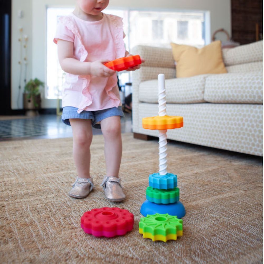 Fat Brain Toys - Spin Again Stacking Toys 6 Disks