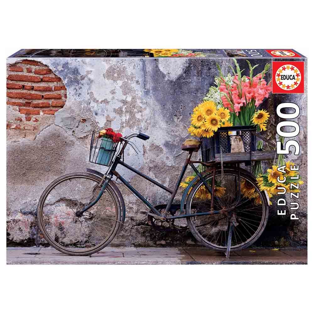 Educa - Bicycle With Flowers Puzzle - 500pc