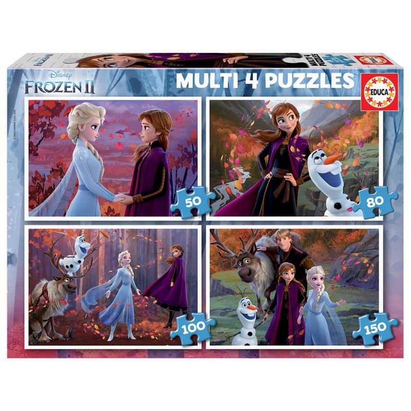 Educa Disney Frozen II Multi 4 Puzzle 50, 80, 100 & 150Pcs