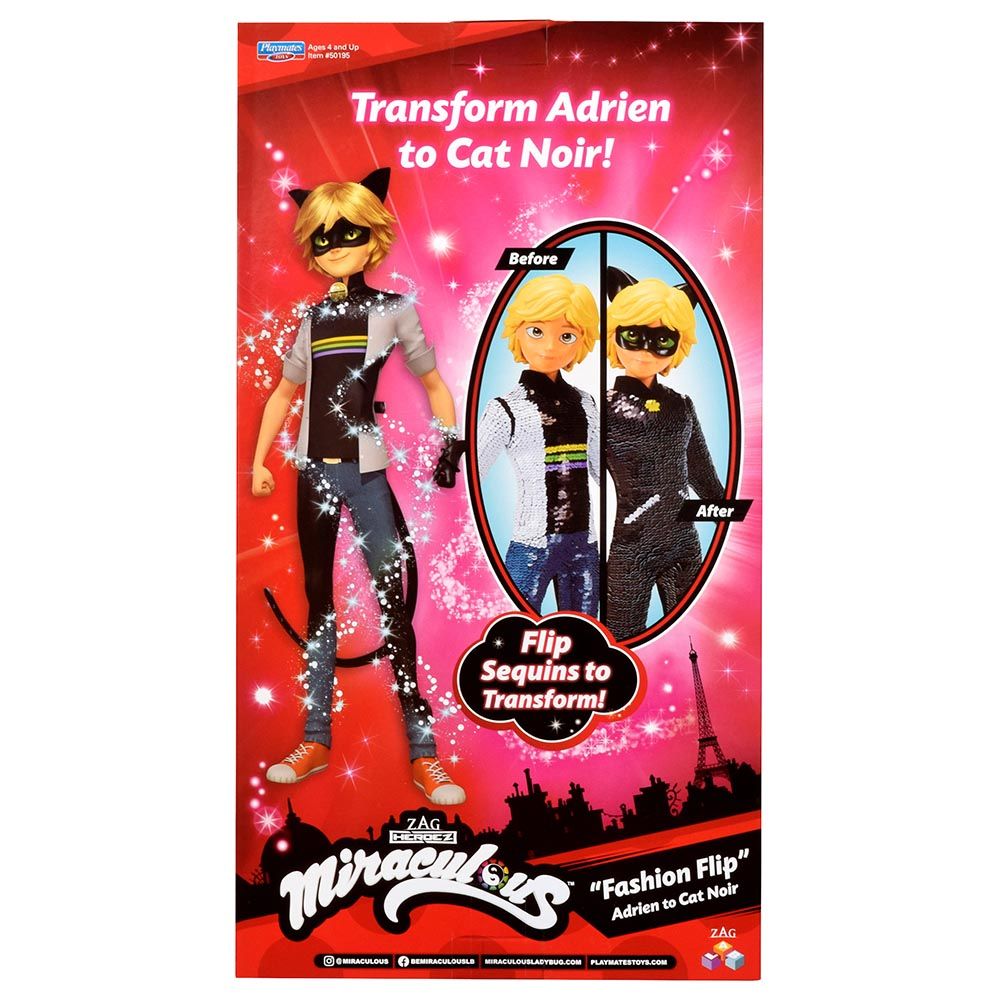 Miraculous - Fashion Flip Doll - Adrien To Cat Noir