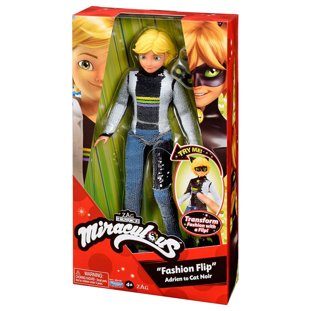 Miraculous - Fashion Flip Doll - Adrien To Cat Noir