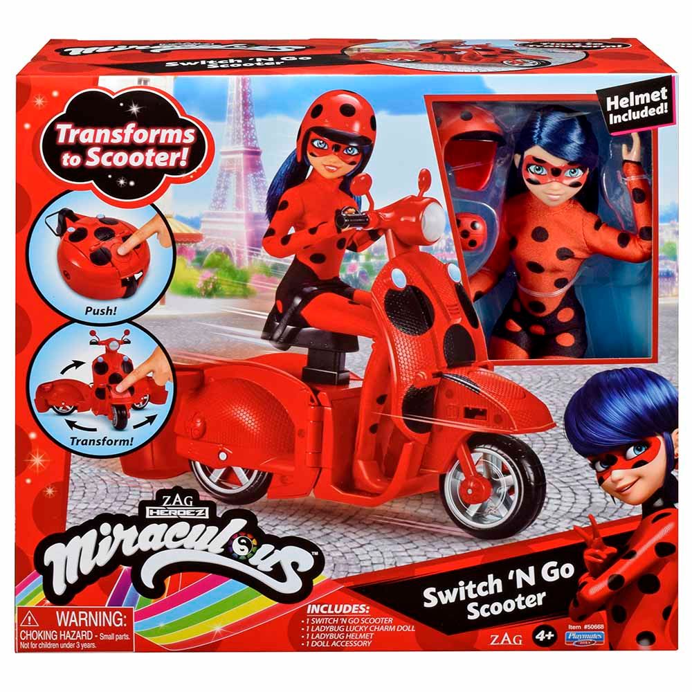 Miraculous - Ladybug Switch N Go Scooter w/ Doll