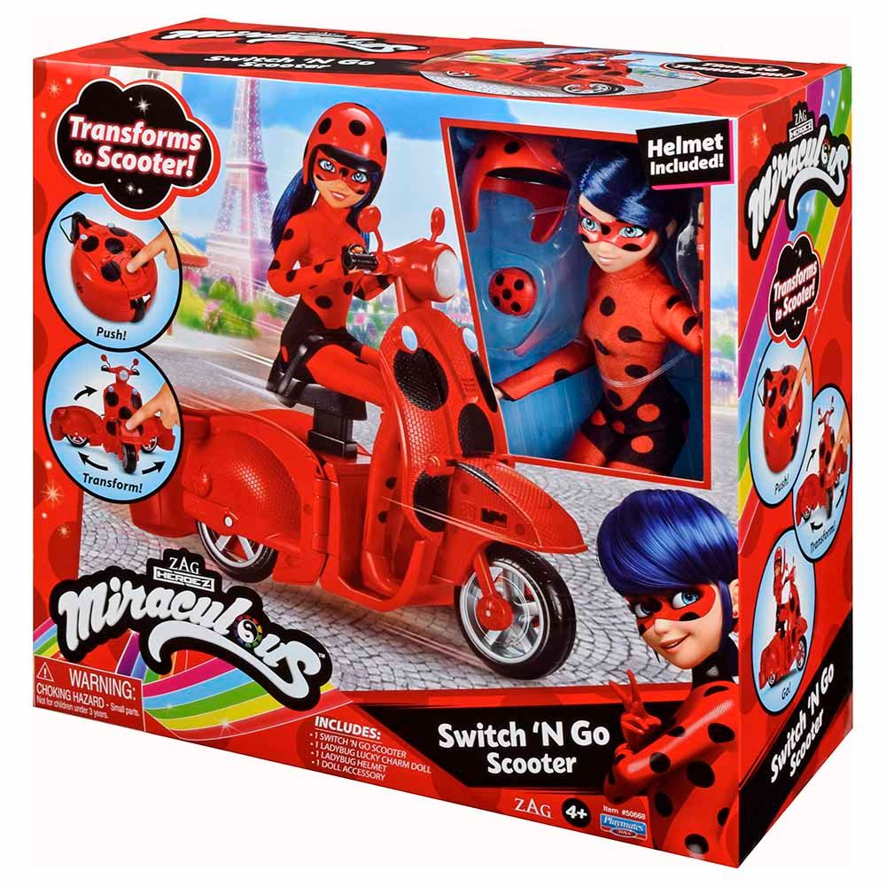 Miraculous - Ladybug Switch N Go Scooter w/ Doll