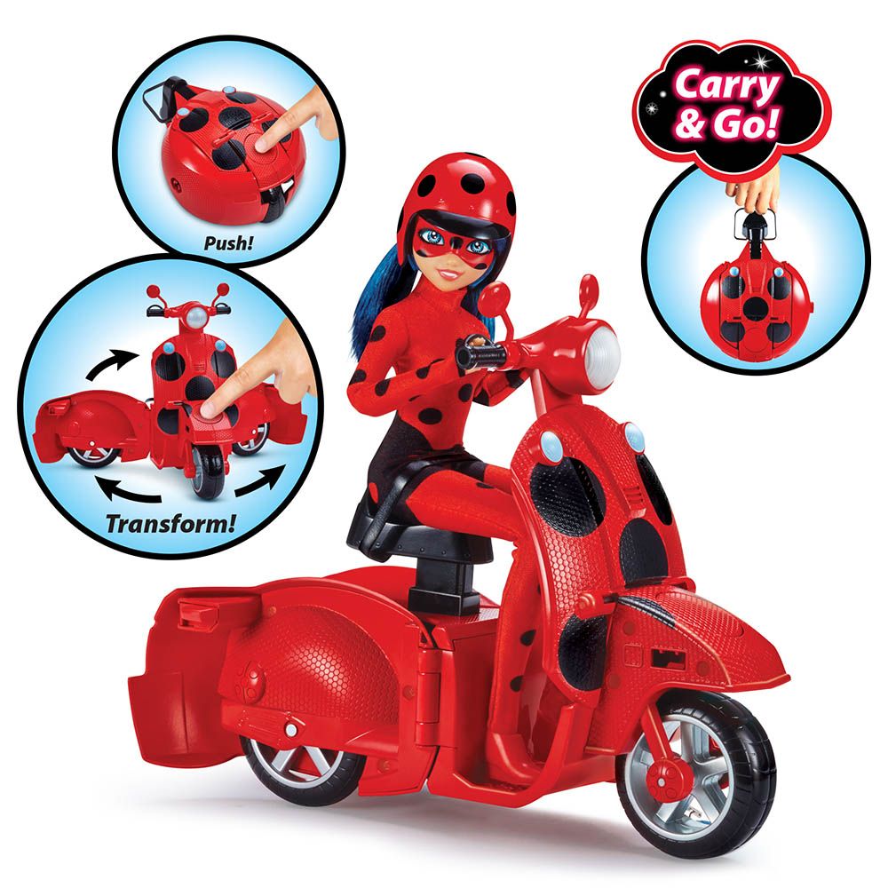 Miraculous - Ladybug Switch N Go Scooter w/ Doll