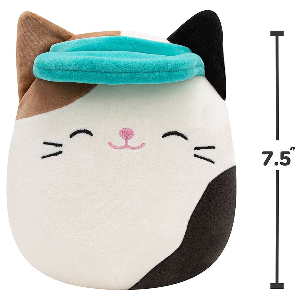 Squishmallows - Cam The Cat W/ Hat Plush Toy - 7.5-Inch