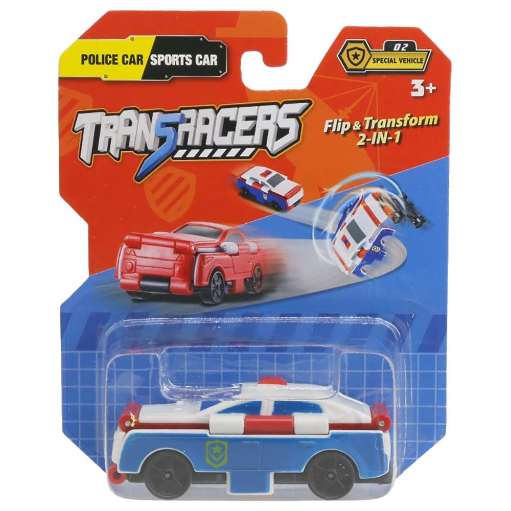 Transracers - 2-In-1 Special Vehicle - Police Car & Sports Car