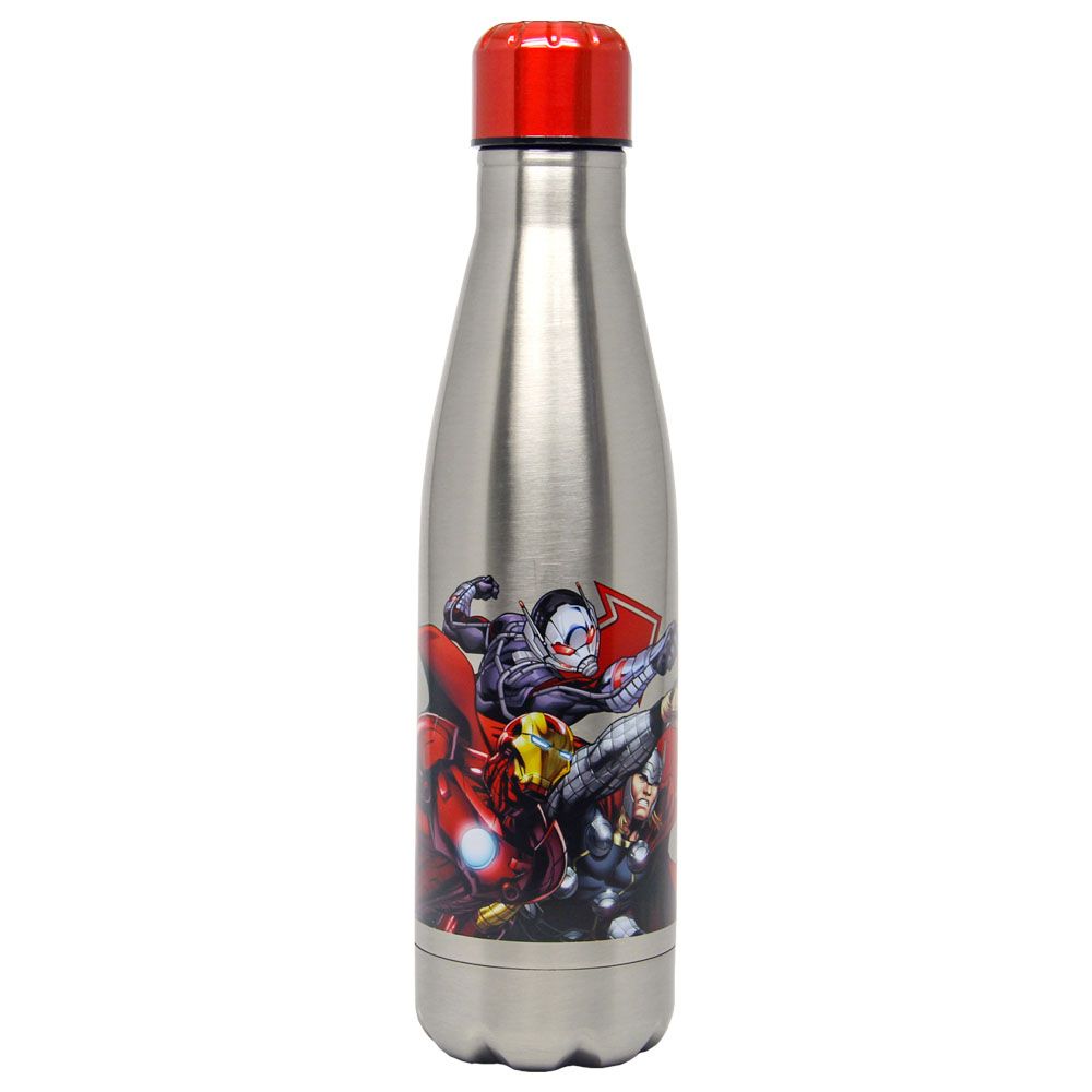 Marvel - Avengers Stainless Water Bottle 600ml - Silver