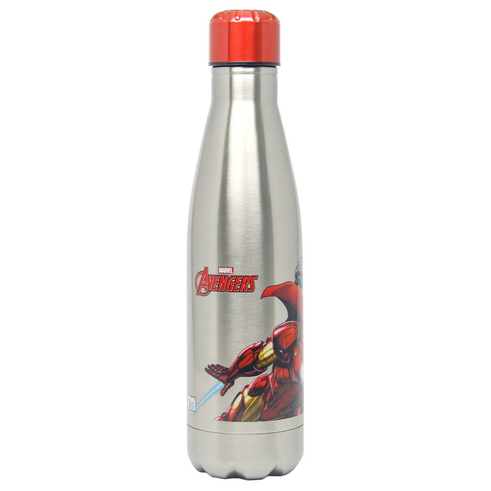 Marvel - Avengers Stainless Water Bottle 600ml - Silver