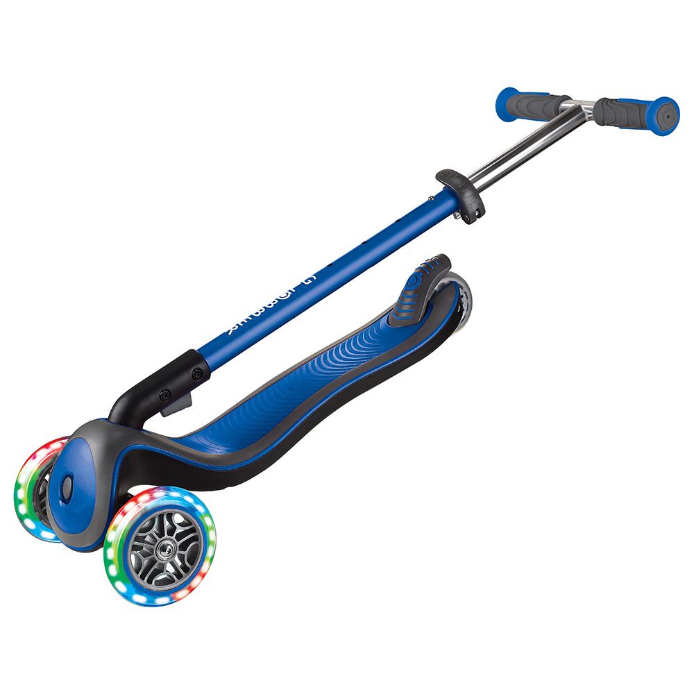 Globber - Elite Deluxe Lights Scooter - Navy Blue