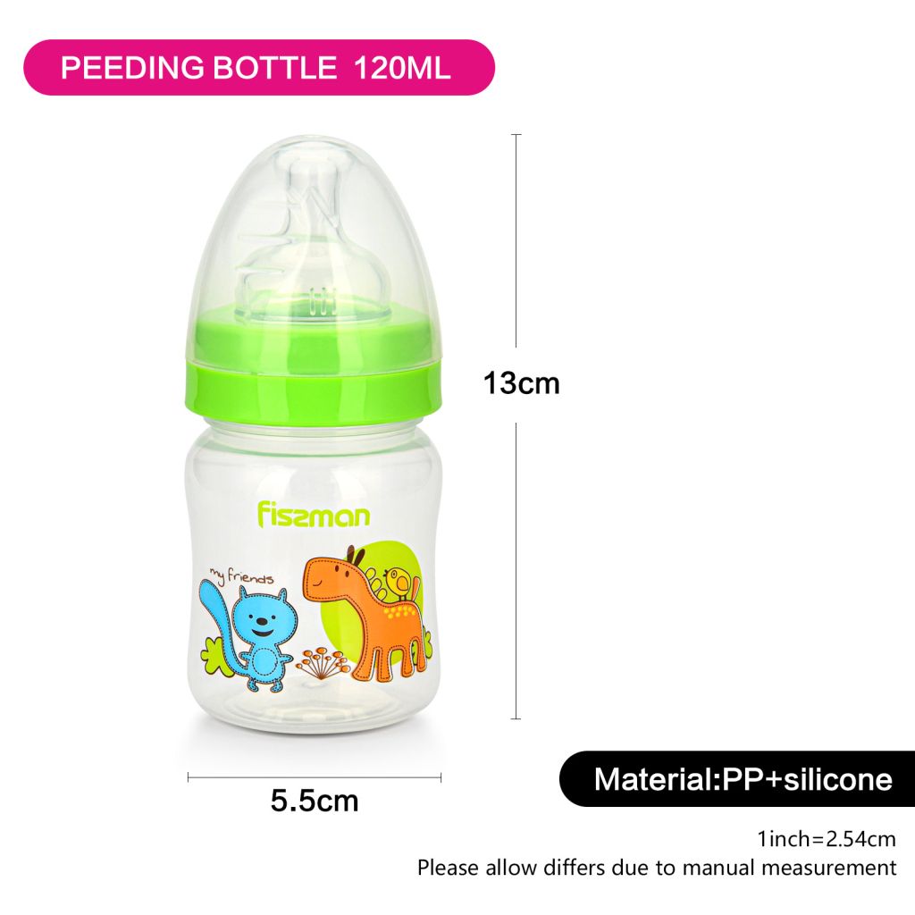 Fissman - Feeding Bottle w/ Wide Neck - 120ml - Green