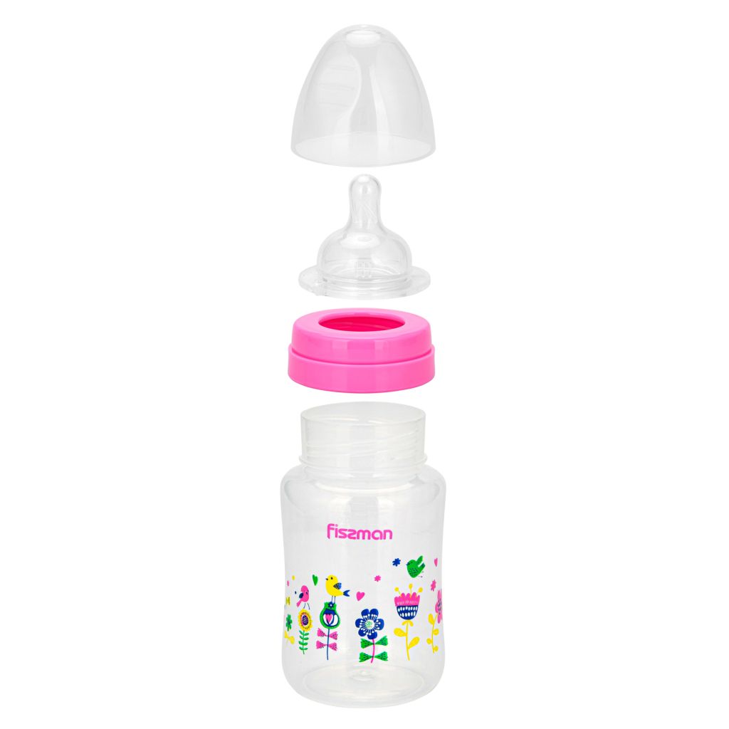 Fissman - Feeding Bottle w/ Wide Neck - 240ml - Pink