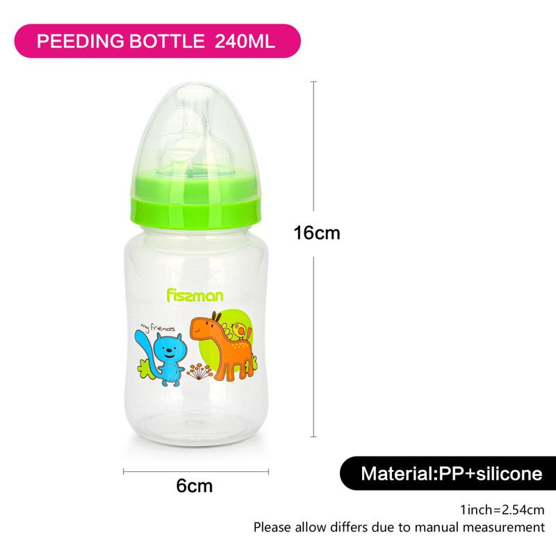 Fissman - Feeding Bottle w/ Wide Neck - 240ml - Green