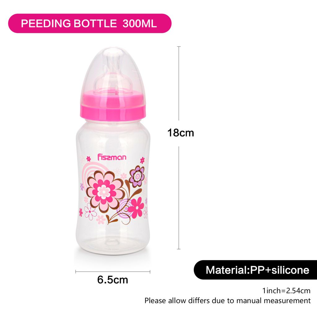 Fissman - Feeding Bottle w/ Wide Neck - 300ml - Pink