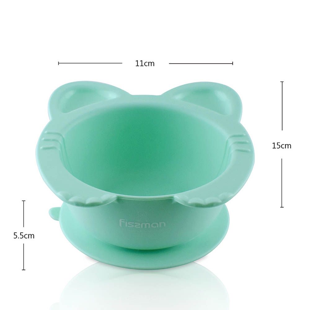 Fissman - Kitty Design Bowl w/ Suction - 300Ml - Green