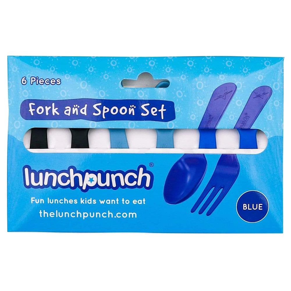 Lunch Punch - Fork & Spoon Set - Blue