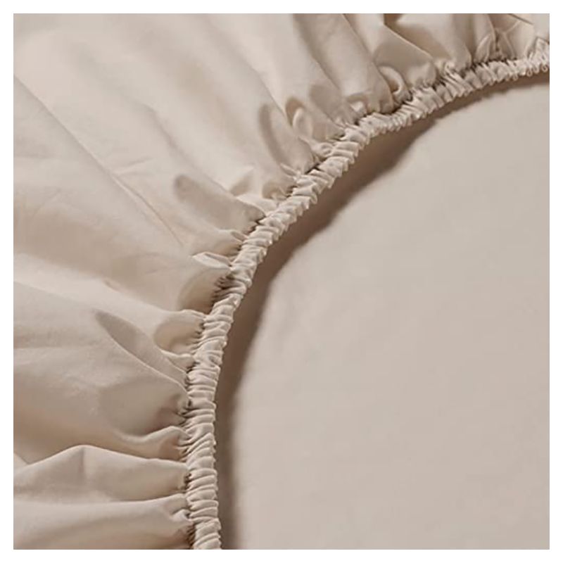 BYFT - Tulip Queen Fitted Sheet 160 x 210 + 30 cm - Beige 