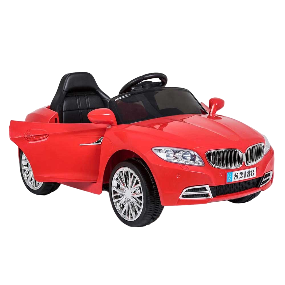 BMW - 12V Coupe Style Electric Rideon Car - Red