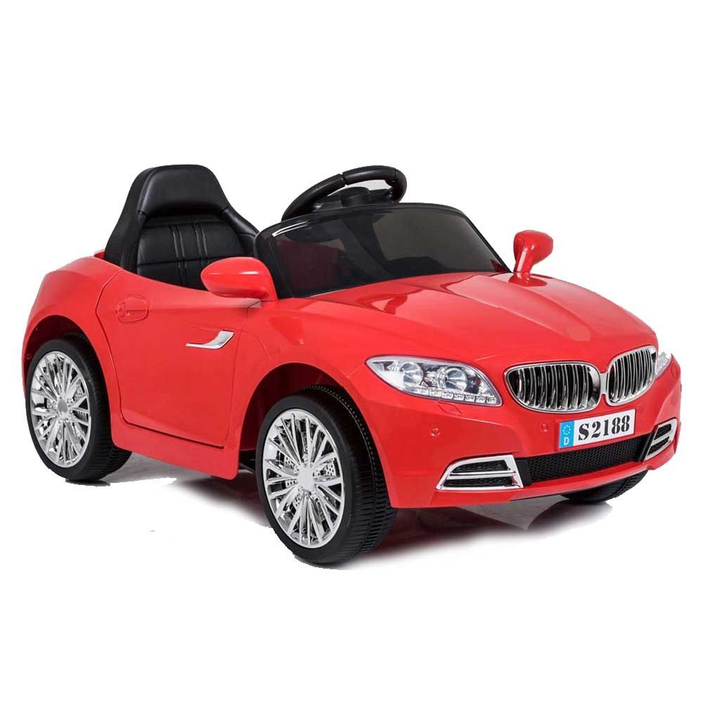 BMW - 12V Coupe Style Electric Rideon Car - Red