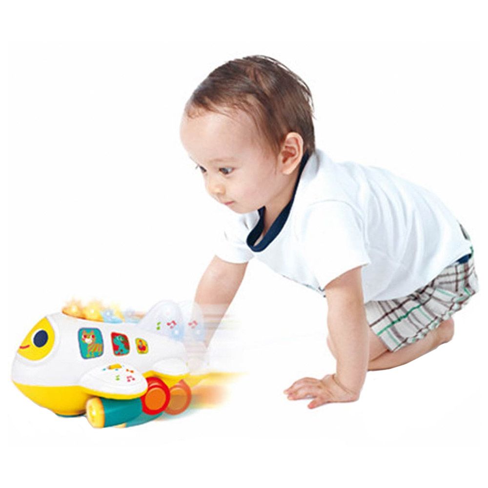 Hola - Bump 'n Go Learning Plane With Music - White