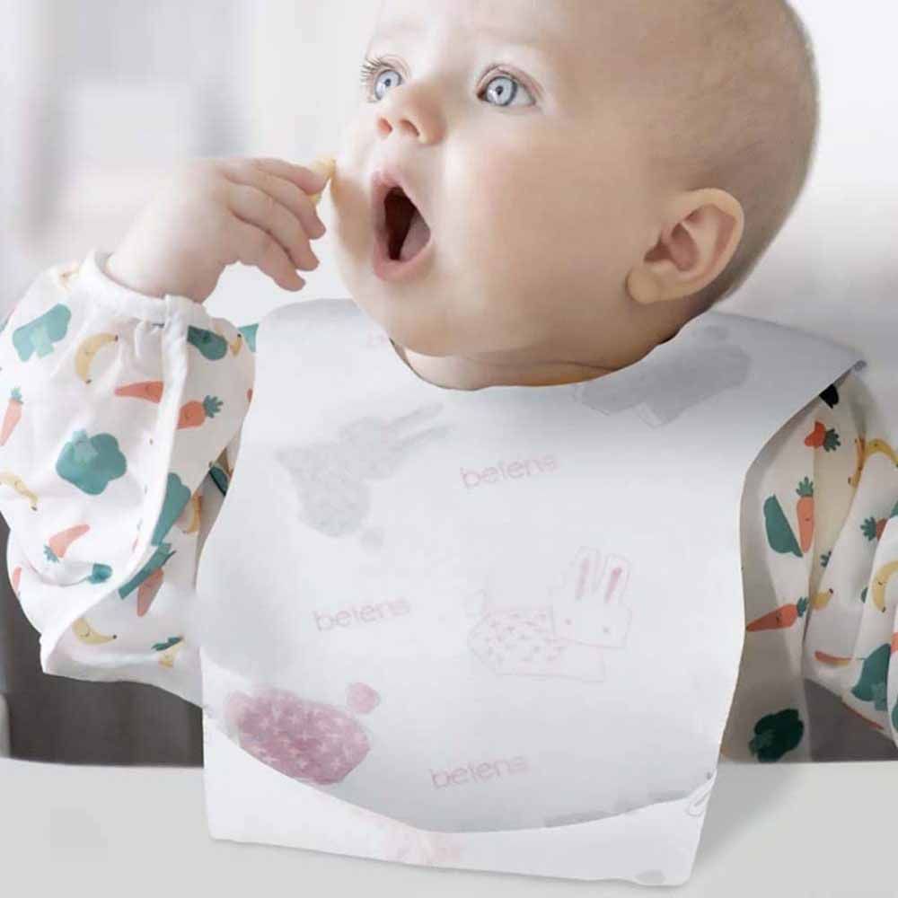 Purple Parrot - Disposable Bibs Pack of 10 - Assorted