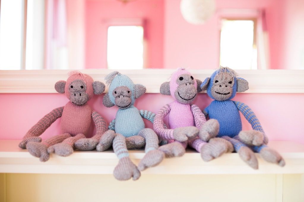 Baa Baa Black Sheep - Wibbly Wobbly Monkey - Dark Pink