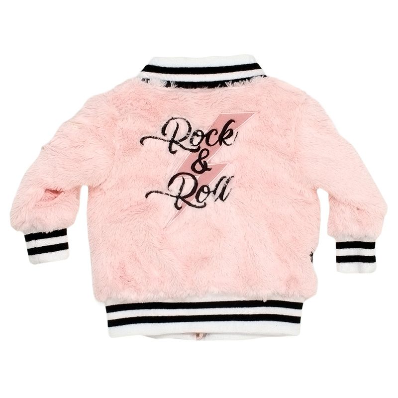 Lullaby Rock - Rockstar Faux Fur Glam Jacket - Pink