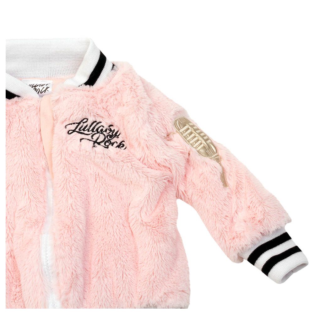 Lullaby Rock - Rockstar Faux Fur Glam Jacket - Pink