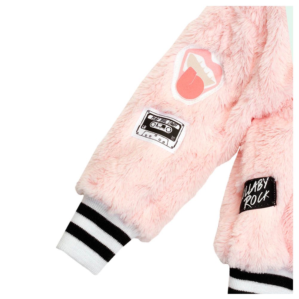 Lullaby Rock - Rockstar Faux Fur Glam Jacket - Pink