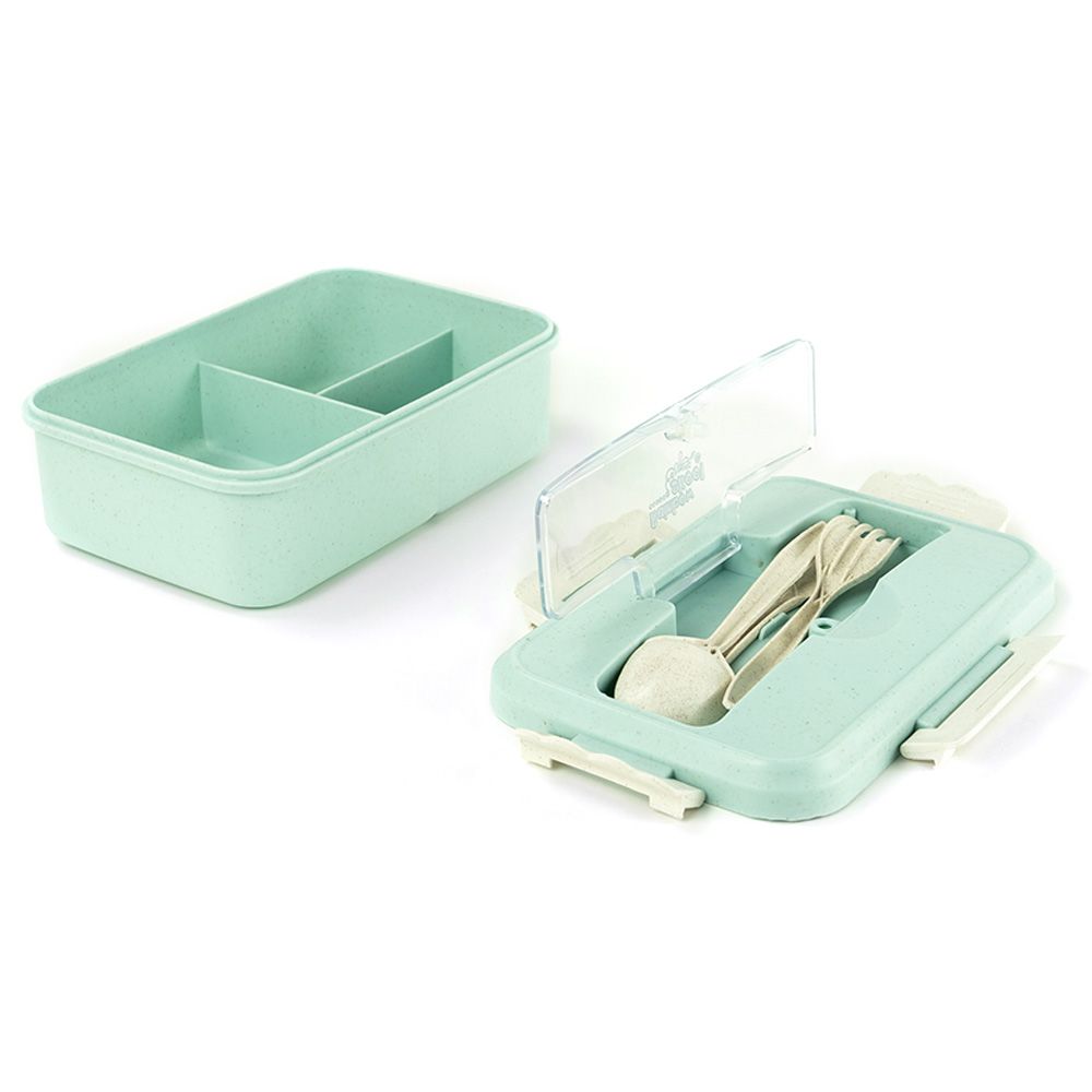 Rainbow Skool - 4 Compartment Lunchbox With Cutlery 1000ml - Blue (Exclusive)