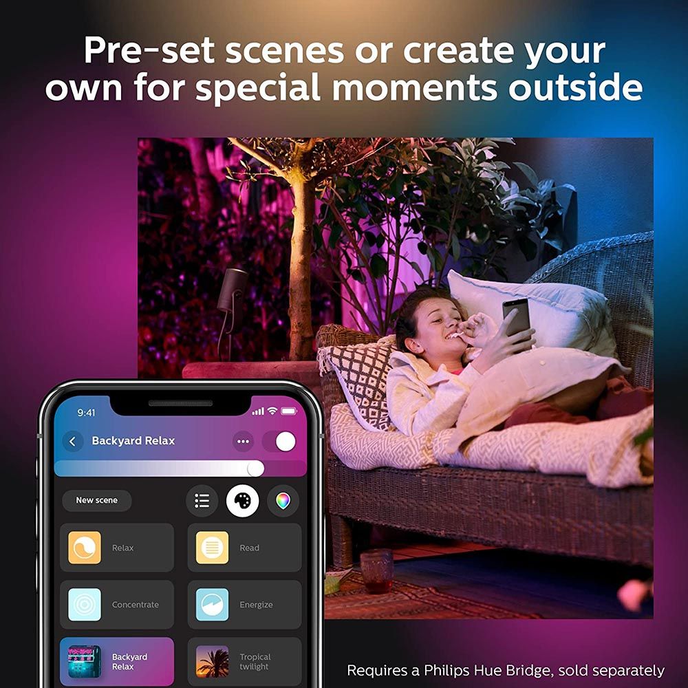 Philips Hue - Spot Lily Base Kit - Black