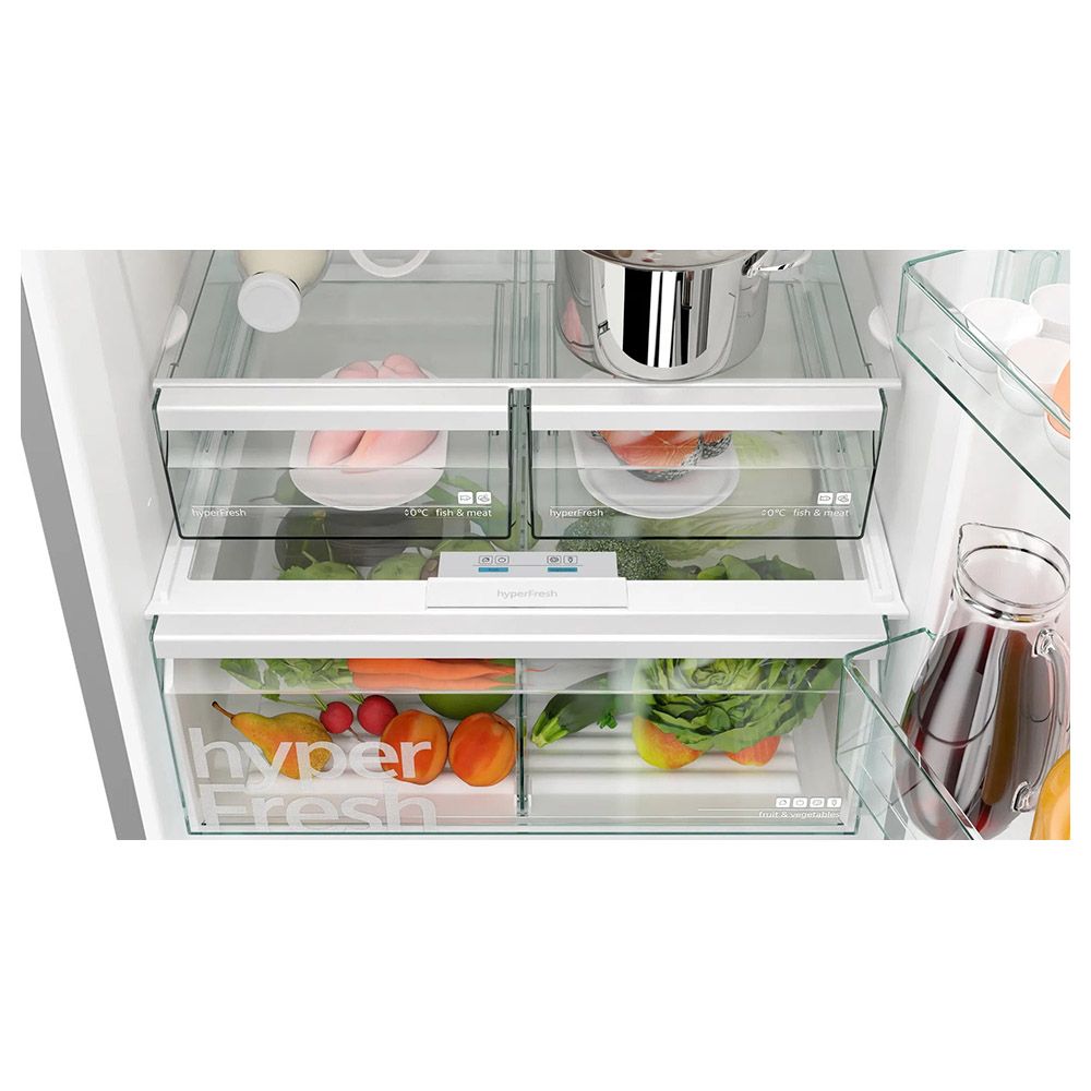 Siemens - IQ300 Inox-Look Fridge With Freezer - 186x70cm