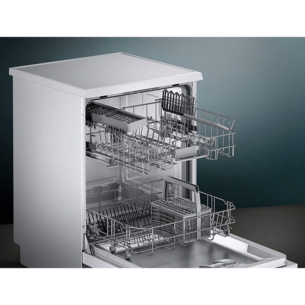 Siemens - 5 Programs 12 Place Settings Free Standing Dishwasher - White