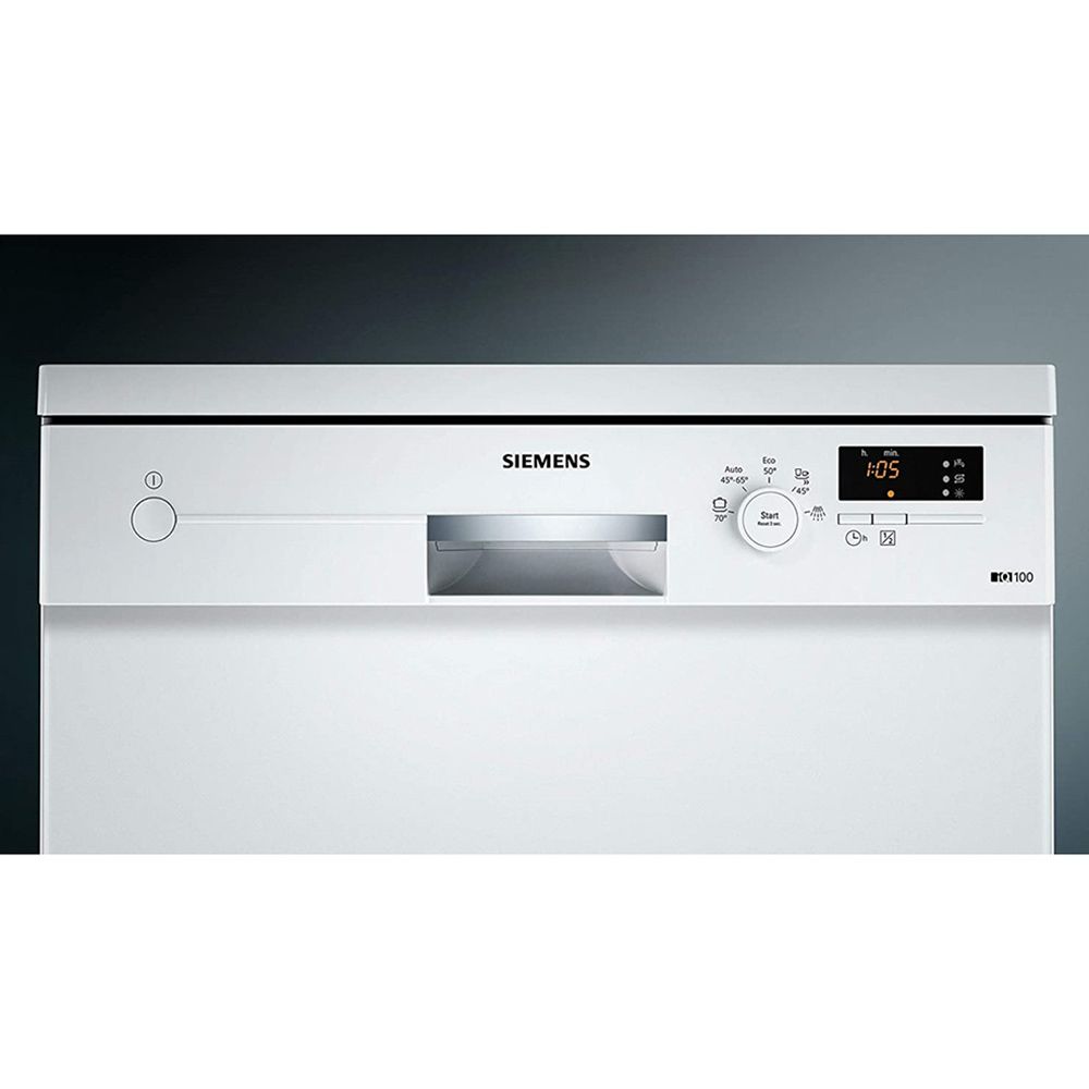 Siemens - 5 Programs 12 Place Settings Free Standing Dishwasher - White