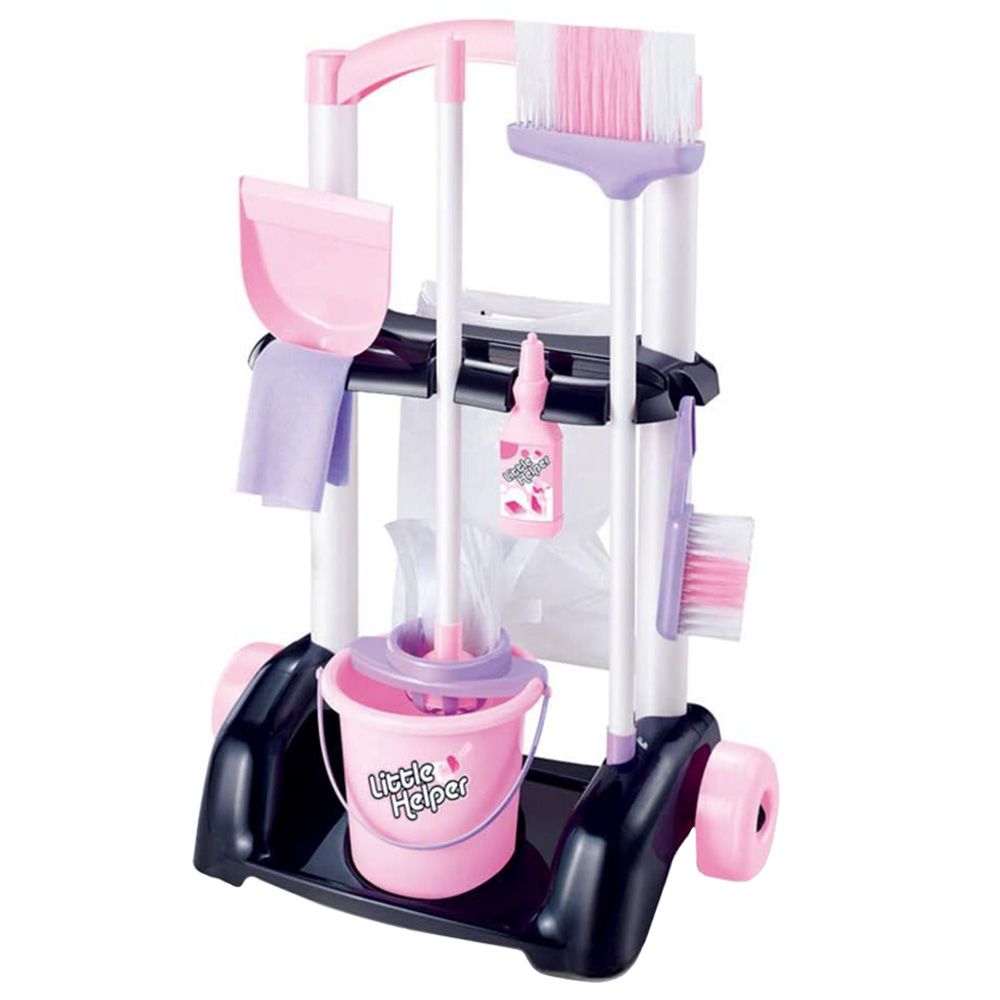 Little Angel - Baby Toys Cleaning Trolley Set For Girls