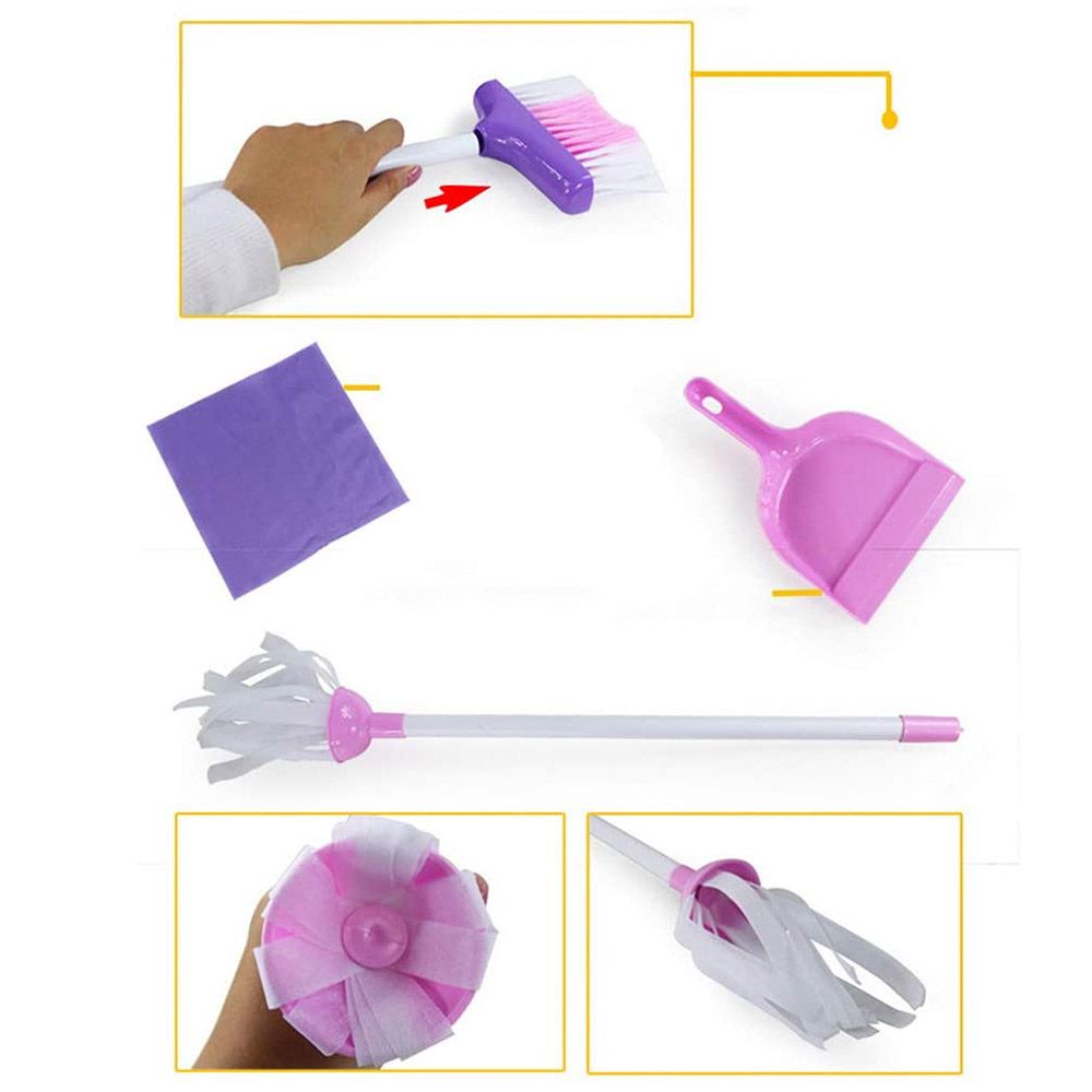 Little Angel - Baby Toys Cleaning Trolley Set For Girls