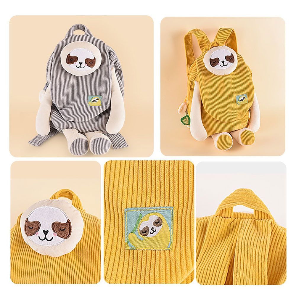 Little Angel - Kids Sloth Cute Backpack Bag For Toddlers - Yellow