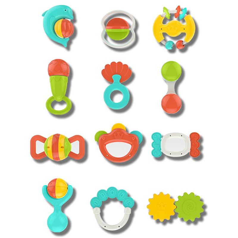 Huanger - Baby Rattles 12pcs Sensory Soft Teeters